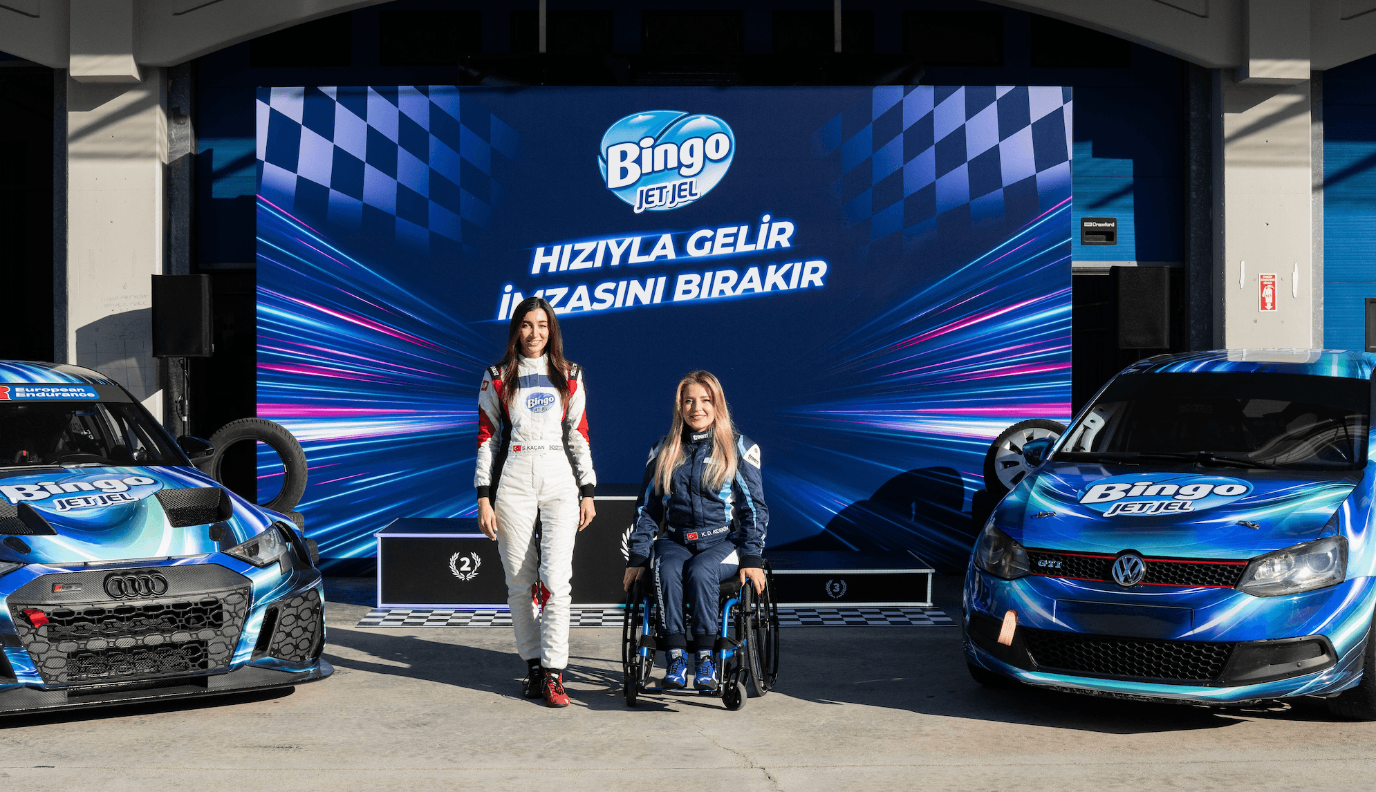 Bingo'dan Motor Sporlarına Destek! Bingo Jet Jel, Yarış Pilotları Seda Kaçan ve Kübra Denizci Keskin ile Jet Modunu Açtı