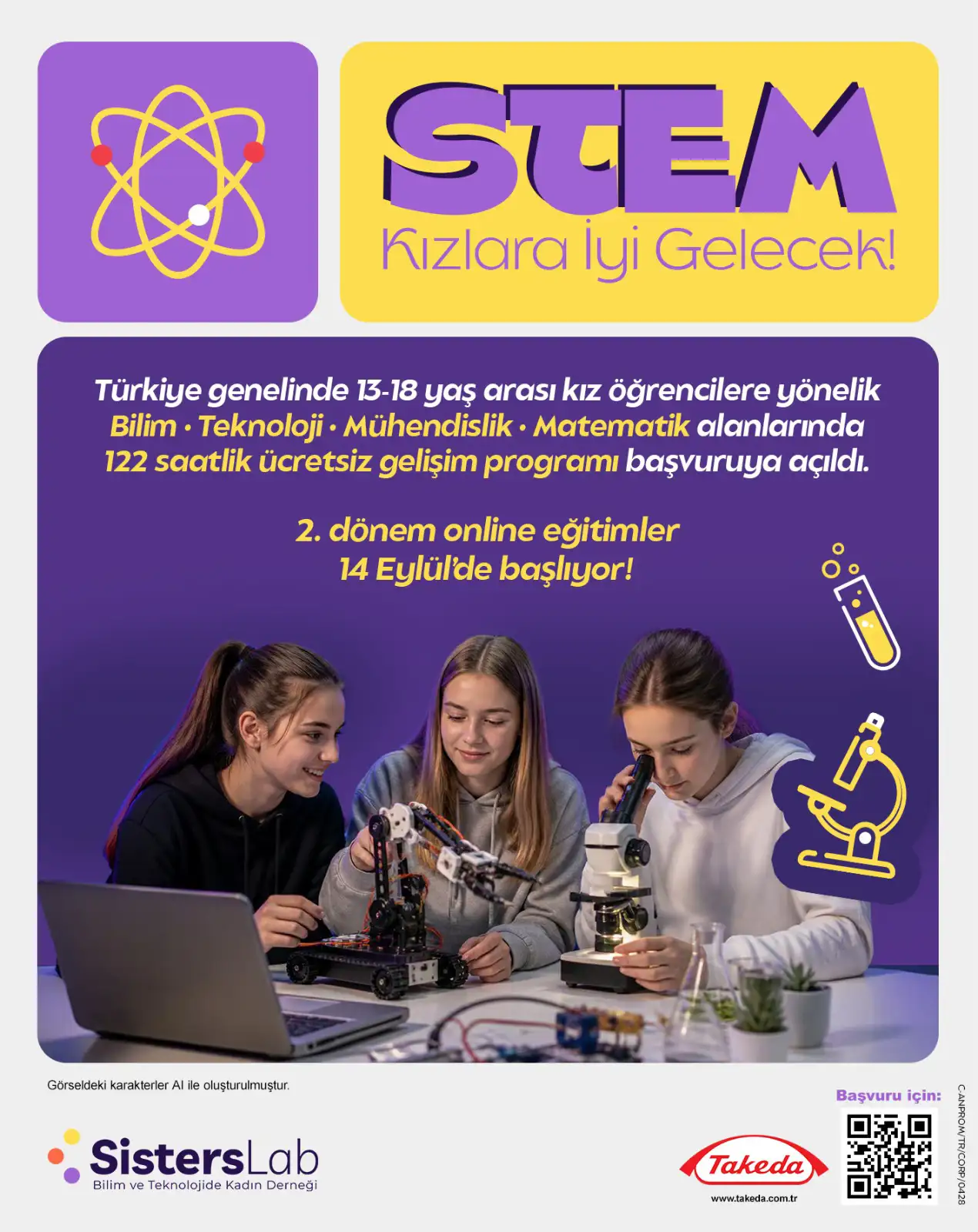 Takeda Türkiye’nin “STEM Kızlara İyi Gelecek” Projesinde İkinci Dönem Başlıyor